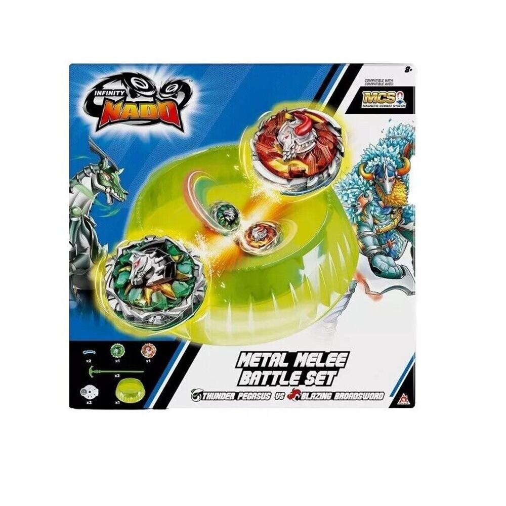 Metal Melee Battle Set Thunder Pegasus vs Blazing Broadsword Infinity Nado V NEW